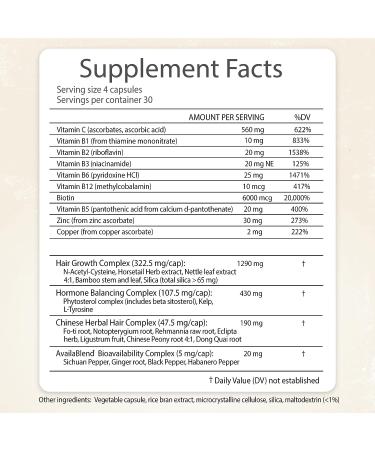 Women's Hair ReVive Capsules - 120 Count - Healthy Hair Support - Non-GMO, Gluten Free - 30 Servings - Buy Online on GoSupps.com