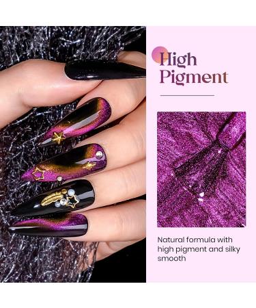 MIZHSE Glitter Nail Polish Cat Eye 9D Gel Nail with Magnetic Stick Soak-Off UV LED Gel Polish Discoloration Manicure DIY Gel Nail Polish 10ml*1 - Buy Online on GoSupps.com