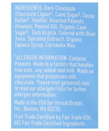 Unreal Dark Chocolate Peanuts Gems 6 oz - Irresistible Vegan Chocolate Snack - Buy Online on GoSupps.com