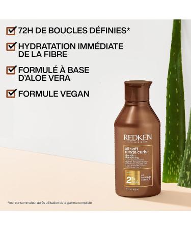 Redken Nourishing & Hydrating Shampoo For Very Dry Curly to Frizzy Hair With Aloe Vera All Soft Mega Curls 300 ml - Buy Online on GoSupps.com