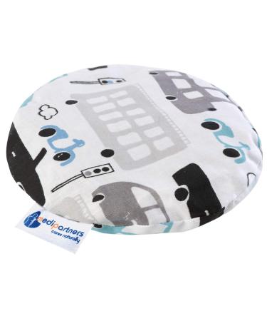 Medi partners cherry core pillow warming pillow for babies 180g around 15cm KO NATURE 100% cotton heat + cold therapy massage therapy (gray cars) cotton gray cars