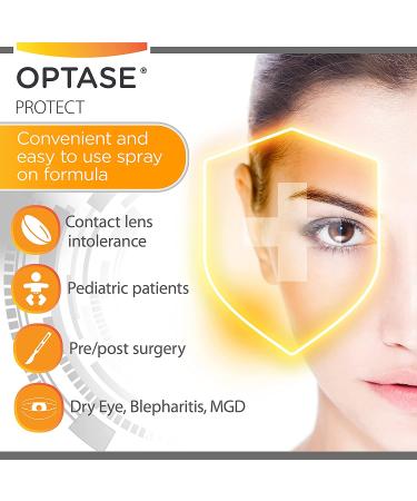 OPTASE Protect Eyelid Cleansing Spray - Hypochlorous Acid for Dry Eye, Blepharitis & Stye - 100ml - Buy Online on GoSupps.com