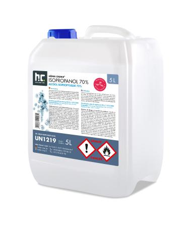 1 x 5 liters of isopropanol 70% - in a handy 5 L canister - freshly filled 5 l (1 pack)