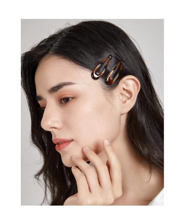 Dofash 12 Pack Hair Snap Clips - 2 inch Epoxy Resin Turtle Clips for Girls & Women - Simple Basic Hair Accessories - Buy Online on GoSupps.com