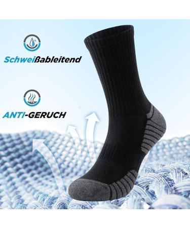 Shop Tunstc Men's Cotton Running Socks | Breathable & Warm Sneaker Socks (6 Pairs) | Sizes 35-50 | Slipproof Sports Socks - Buy Online on GoSupps.com