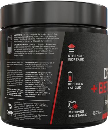 Dark Lab Creatine + Beta Alanine | Pre Workout Supplement for Muscle Growth & Strength - 60 Servings - Buy Online on GoSupps.com