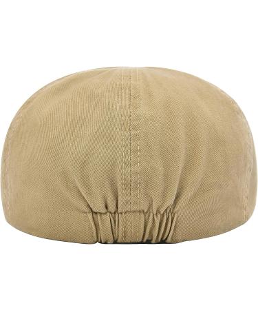 VOBOOM Cotton Flat Cap Cabbie Hat - Khaki | Gatsby Ivy Irish Newsboy Hunting Cap - Buy Online on GoSupps.com