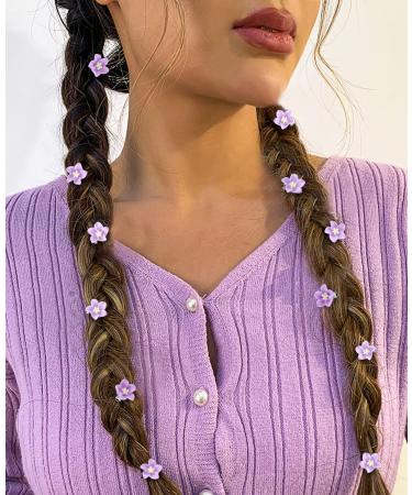 Wecoe 20 Pcs Small Flower Hair Clips - Cute Decorative Mini Claw Clips for Girls - Purple Lily Hair Accessories for Kids & Women - Buy Online on GoSupps.com