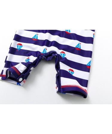 BONVERANO Baby Boys Swimsuit 3-4 Years | UPF 50+ Full-Zip Hoodie One Piece Swimwear for Toddlers | Sun Protection Hooded Sailing Suit - Buy Online on GoSupps.com