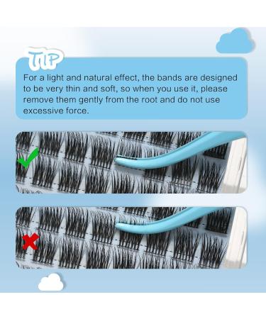 KevKev Individual Eyelashes 96Pcs Cluster Lashes | Natural Wispy Style | DIY Eyelash Extension | C-MIX (8-16mm) Fjord - Buy Online on GoSupps.com