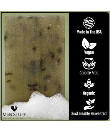 Kobochon Men'Stuff Natural Body Wash Bar Soap for Men - Kelp & Sea Soap with Organic Oils and Mineral Salts - 5 oz - Buy Online on GoSupps.com