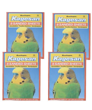 AB Tools 32 Sanded Sheets Sandpaper Cage Lining Budgies Caged Birds 21x35cm
