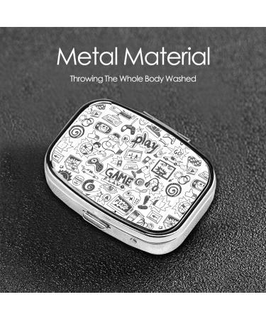 Video Game Boys Print Pill Organizer - Travel Mini Pill Box with 2 Compartments | Perfect for Gamers - Buy Online on GoSupps.com