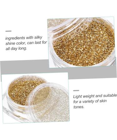 Outanaya Glitter Eyeshadow 2pcs Loose Eyeshadow Glitter Eye Shadow Loose Pigment Eyeshadow Sequins Highlighter 1 count (Pack of 1) Golden - Buy Online on GoSupps.com