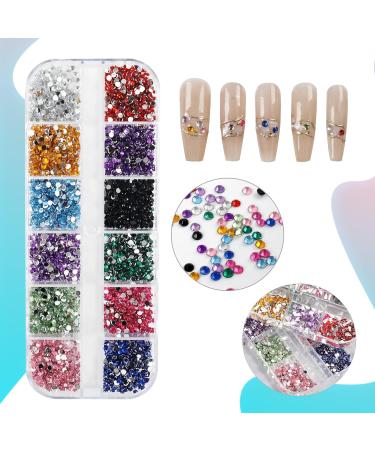 Angnya 6400 Pieces Rhinestones for Nails - Nail Art Kit with 4 Boxes & Dotting Pen | Multi-Design Accessories for Stunning Nail Decorations - Buy Online on GoSupps.com