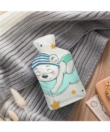 Bear Hot Water Bottle with Plush Cover - Comfortable Hand Warmer for Adults & Children | 26.5x15.3cm | International Shipping - Buy Online on GoSupps.com