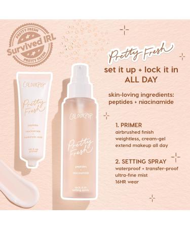 ColourPop Pretty Fresh Hydrating Setting Mist - Vegan Micro-Fine Makeup Finishing Spray with Hyaluronic Acid and Coconut Water for Dewy, Long-Lasting Wear - Lock It In (3.4 Fl Oz) - Buy Online on GoSupps.com