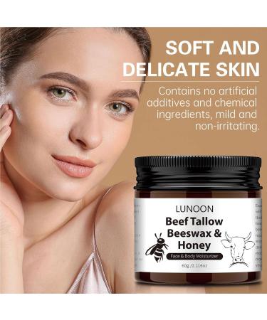 Face Repair & Body Moisturizer Cream - Beef Tallow Beeswax & Honey for Dry Skin Repair | Firming & Even Skin | 2.11 Oz - Buy Online on GoSupps.com