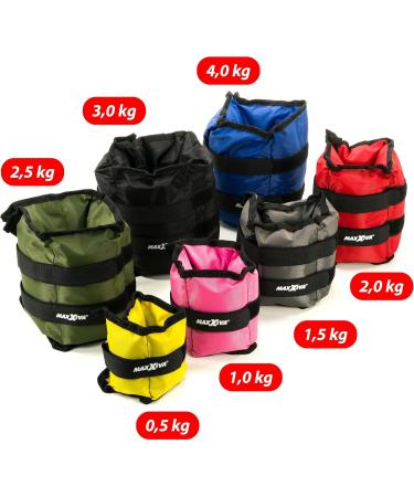 MAXXIVA Olive Green Weight Cuffs Set - 2 x 2.5kg Iron Sand for Running Jogging & Training | International Shipping Available - Buy Online on GoSupps.com