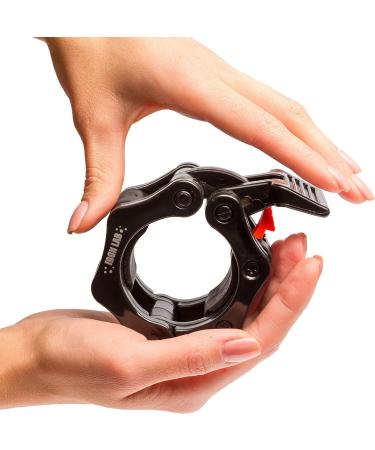 Iron Lab 50mm Dumbbell Closures - Professional Quality 2 Piece Quick Lock Collars for Olympic Bar Ideal for CrossFit & Strength Training - Black - Buy Online on GoSupps.com