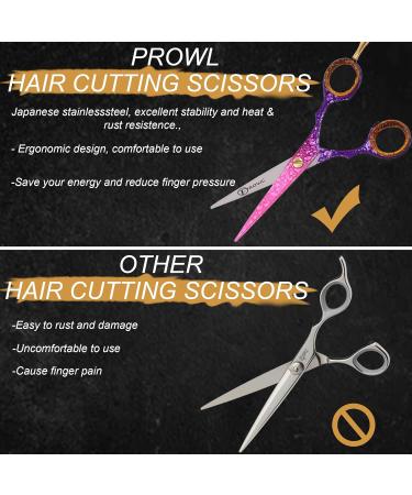 Prowl Professional 5.5 Inch Stainless Steel Hairdressing Scissor - Ideal Christmas Gift for Salon Barbers - Pink - Buy Online on GoSupps.com