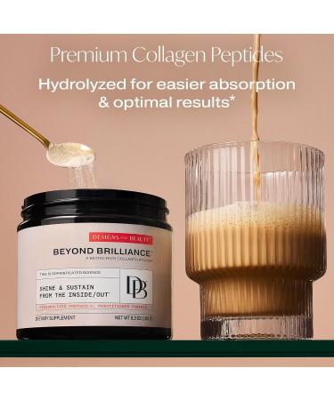 Designs for Beauty Beyond Brilliance Collagen Powder (Unflavored 30 Servings) - with Collagen Peptides Biotin and Silica for Healthier Skin Hair and Nails - Buy Online on GoSupps.com