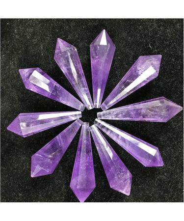 Amethyst Rough Stone Natural Amethyst Angel Pendulum Sweater Necklace Pendant Wand piont Reiki Crystals Provide as for Gift Chakra Reiki Balancing - Buy Online on GoSupps.com