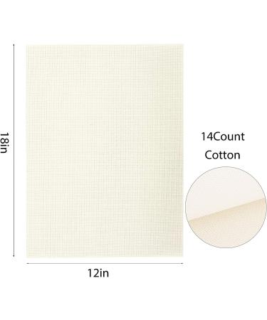 14 Count Aida Cloth Cross Stitch Fabric - 12x18 inches, 6 Pieces in 3 Colors (Natural, Khaki, Tan) - Buy Online on GoSupps.com
