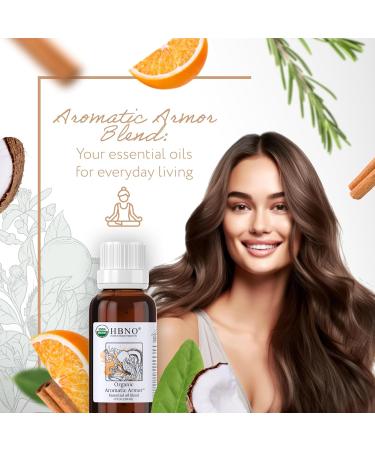 HBNO Organic Aromatic ArmorBlend 1 oz - Natural Essential Oil Blend for Cleaning Aromatherapy & DIY | Comparable to Thieves - Buy Online on GoSupps.com