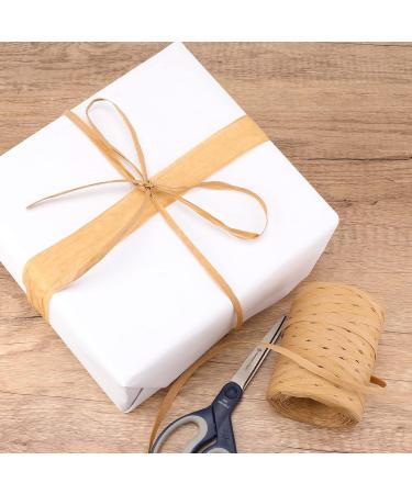 656 Ft Natural Raffia Paper Ribbon Twine - 1/4 Inch Kraft Raffia Twine for Packing, Crafts & Decor - Brown - Buy Online on GoSupps.com