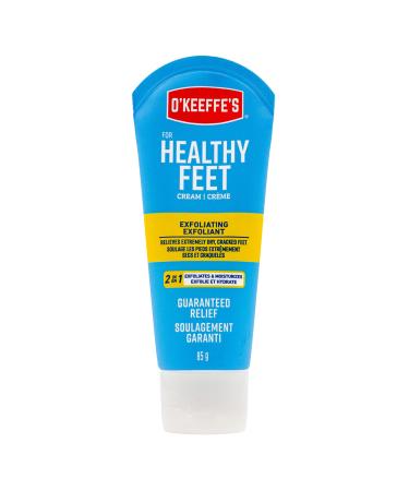 O'Keeffe's Healthy Feet Exfoliating Moisturizing Foot Cream Softens and Repairs Dry Cracked Feet 48 Hours of Hydration 3oz/85g Tube (Pack of 1) K0412502
