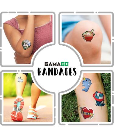 GAMAGO Ramen Bandages - Set of 18 Funny Self-Adhesive Sterile & Latex-Free Bandages for Kids & Kidults | Perfect Gift & First Aid Essential - Buy Online on GoSupps.com