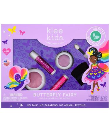 Klee Naturals Luna Star Naturals Klee Kids 4 PC Makeup Up Kits with Compacts (Enchanted Fairy) (Butterfly Fairy)