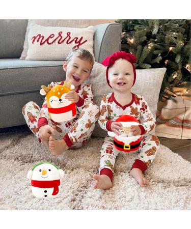 Cute Christmas Reindeer Soft Plush Toy - Xmas Reindeer Pillow Doll for Kids, Boys, Girls - Kawaii Stuffed Animal Gift - Christmas Home Decoration - Buy Online on GoSupps.com
