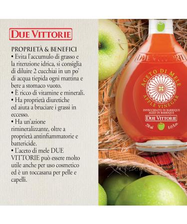 Apple Vinegar Aged in Barrel Due Vittorie 250ml - Buy Online on GoSupps.com
