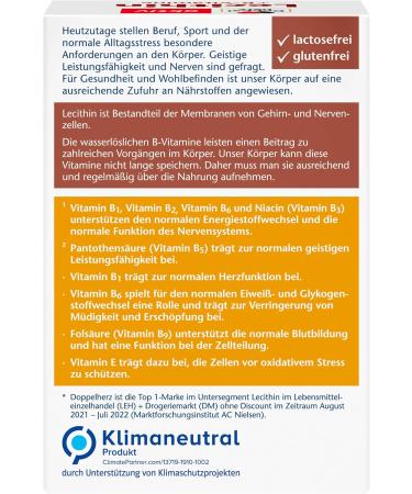 Double Heart Lecithin - Vitamin B1 B2 & B6 Supplement for Nervous System Health - 40 Capsules - International Shipping Available - Buy Online on GoSupps.com