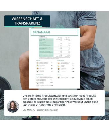 Brandl Vegan Protein Powder | All-in-One Post-Workout | 4K Combi: Protein Creatine Ashwagandha Magnesium Probiotics & 10+ Superfoods | 600g Banana Flavor - Buy Online on GoSupps.com