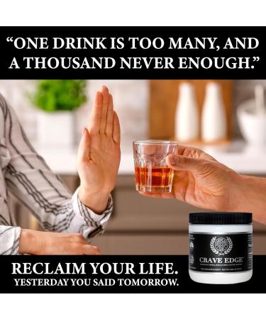 Crave Edge Alcohol Craving Support Physician-Formulated Anti Alcohol Replacement Drink Stop Drinking Liver Detox Fast Acting No Big Pills or Bad Taste (150G Powder 30 Servings) - Buy Online on GoSupps.com