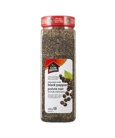 Club House Quality Natural Herbs and Spices Restaurant Grind Black Pepper 500g