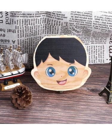 Dewin Baby Milk Teeth Organizer - Color Version Wooden Tooth Box for Children - Souvenir Storage (English Boy) - Buy Online on GoSupps.com