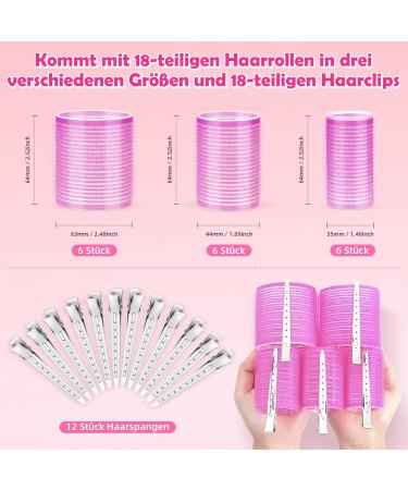 Aulese 30-Piece Curlers Set - Heatless Large Curling Winder Self-Adhering Velcro Hair Rollers with Clips for Professional Styling - Perfect for Gorgeous Curls! - Buy Online on GoSupps.com
