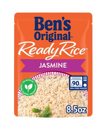 BEN'S ORIGINAL Ready Rice Jasmine Rice, Easy Dinner Side, 8.5 oz Pouch (Pack of 6) Jasmine 8.5 Ounce (Pack of 6)