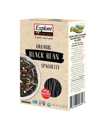 EXPLORE CUISINE Organic Black Bean Spaghetti Pasta, 8 OZ