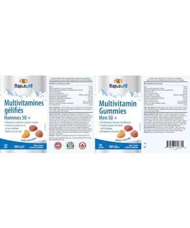 MapleLife Nutrition - Multivitamin Gummies For Men Over 50-130 Gummies - Buy Online on GoSupps.com
