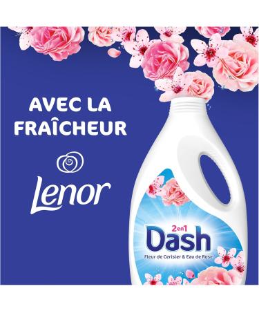 Dash 2-in-1 Liquid Detergent 70 Washes Cherry Blossom and Rose Water with a Touch of Lenor Freshness Ultra Cleaning Techn - Buy Online on GoSupps.com