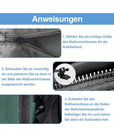 12-Piece Zipper Slider Replacement Set | Zipper Pull Fixer for Coats Suitcases & Backpacks - Black - Buy Online on GoSupps.com