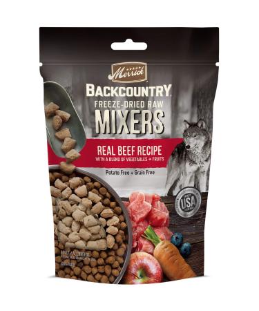 Merrick Backcountry Freeze Dried Raw Grain Free Dry Dog Food Meal Mixers with Real Meat Beef 5.5 Ounce (Pack of 1)