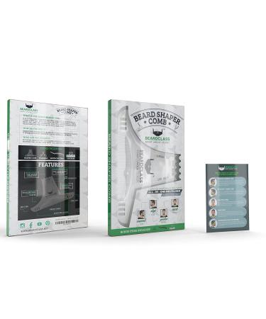 Beardclass Beard Shaping Tool - 8 in 1 Multi-liner Template Comb Kit - Clear Transparent Design for Precise Beard Shaping - Compatible with All Beard Razors and Trimmers - Buy Online on GoSupps.com