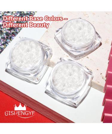 BISHENGYF Pearl Chrome Nail Powder - Super Pearl Effect for Stunning Nail Art | Transparent Clear Ice Shimmer Glazed Donut Nail Powder - Perfect for DIY and Salon Use - Buy Online on GoSupps.com
