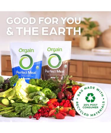 Orgain Organic Perfect Meal Powder Vegan Meal Replacement | 25g Plant Based Protein | 80+ Superfoods | Fiber & Probiotics | Non-GMO Chocolate 2.16 lb - Buy Online on GoSupps.com
